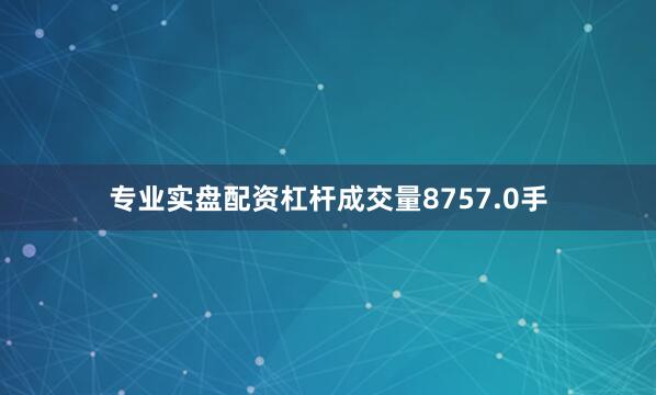 专业实盘配资杠杆成交量8757.0手